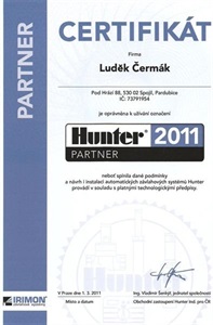Certifikát 1 - VODA SERVIS Pardubice