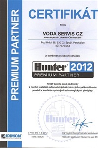 Certifikát 2 - VODA SERVIS Pardubice