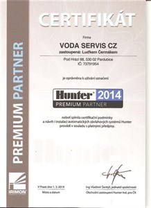 Certifikát 4 - VODA SERVIS Pardubice